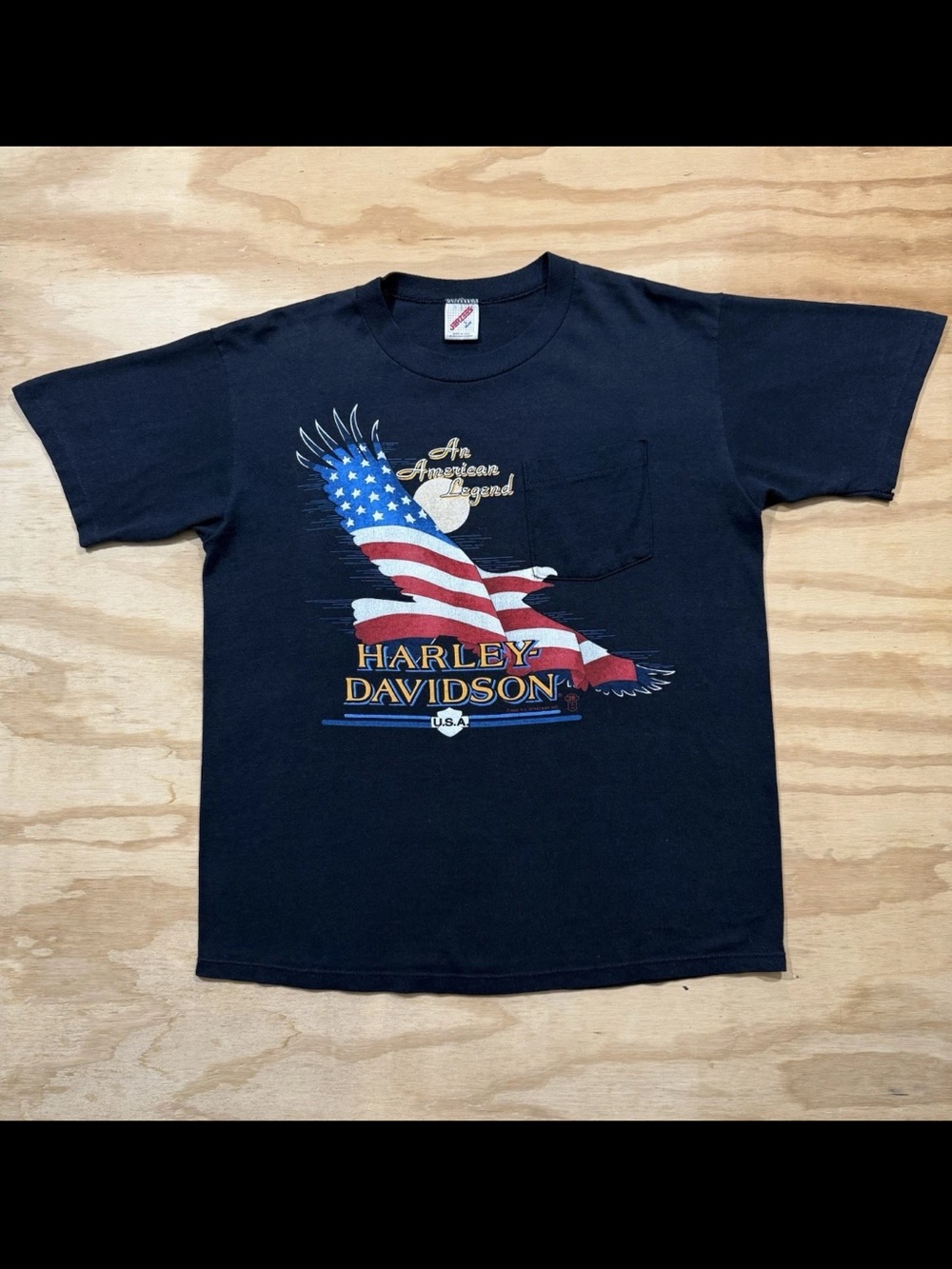 Vintage Harley Davidson An American Legend Pocket T-Shirt Dick Farmer’s Orlando
